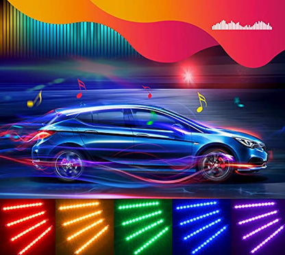 Govee Car LED Lights, Smart Car Interior Lights with App Control, RGB Inside Car Lights with DIY Mode and Music Mode, 2 Lines Design LED Lights for Cars with Car Charger, DC 12V, Valentine's Day decor